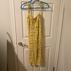 Yellow flower dress LOFT